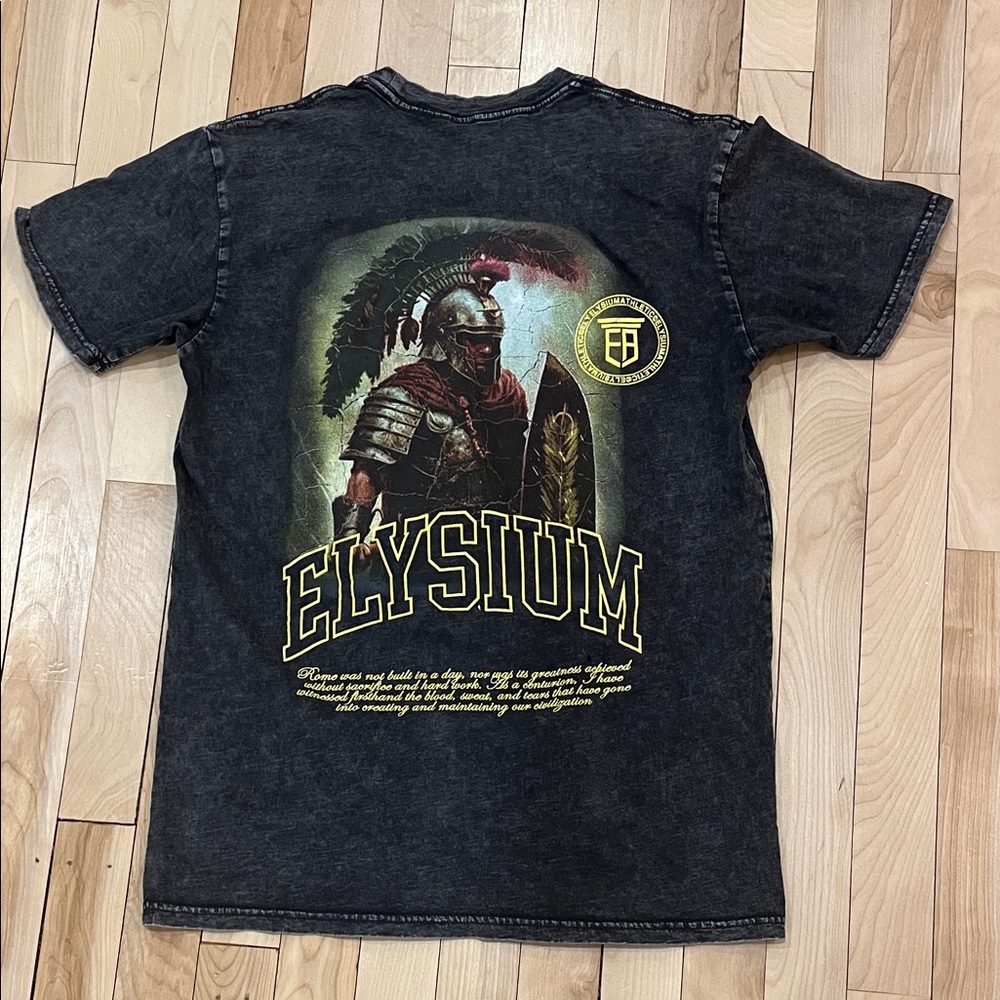 Elysium black wash Men's T-shirt - Picture 3 of 4